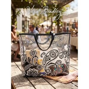 Vera Bradley Clear Paisley Tote Bag